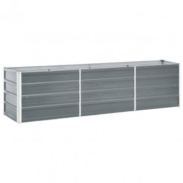Strat înălțat de grădină gri 240 x 40 x 45 cm oțel galvanizat - Img 1