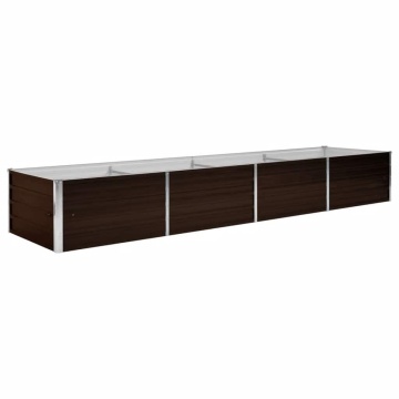 Strat înălțat de grădină, maro, 320x80x45 cm, oțel galvanizat - Img 2