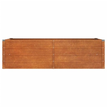 Strat înălțat de grădină, ruginiu, 160x80x45 cm, oțel corten - Img 4