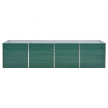 Strat înălțat de grădină, verde, 320x80x77 cm, oțel galvanizat - Img 3