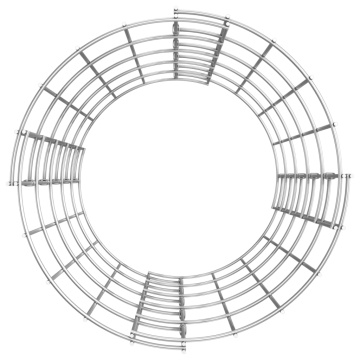 Strat înălțat gabion 3 buc. Ø30x50 cm oțel galvanizat circular - Img 7