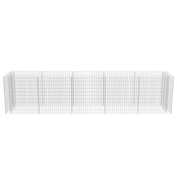 Strat înălțat gabion, 450 x 90 x 100 cm, oțel galvanizat - Img 8