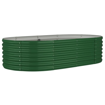 Strat înălțat grădină 152x80x36 cm oțel vopsit electrostatic - Img 2