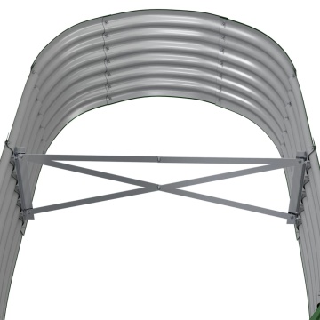 Strat înălțat grădină 152x80x36 cm oțel vopsit electrostatic - Img 6