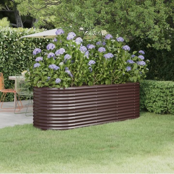 Strat înălțat grădină 224x80x68 cm oțel vopsit electrostatic - Img 1