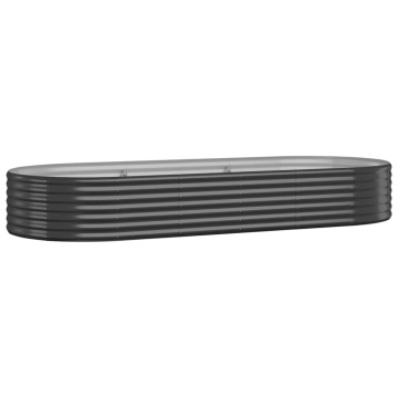 Strat înălțat grădină 249x100x36 cm oțel vopsit electrostatic - Img 2