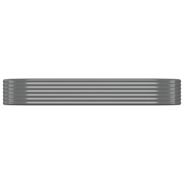 Strat înălțat grădină 249x100x36 cm oțel vopsit electrostatic - Img 3