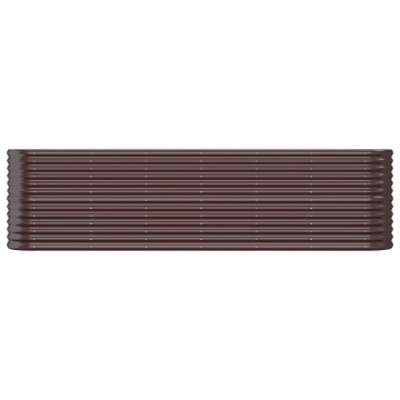 Strat înălțat grădină 260x40x68 cm oțel vopsit electrostatic - Img 3