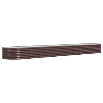 Strat înălțat grădină 440x80x36 cm oțel vopsit electrostatic - Img 2