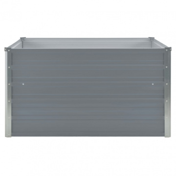 Strat înălțat grădină, gri, 100x100x45 cm, oțel galvanizat - Img 3