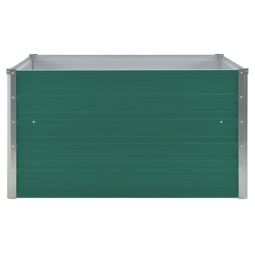 Strat înălțat grădină, verde, 100x100x45 cm, oțel galvanizat - Img 3