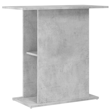 Suport acvariu, gri beton, 75x36x72,5 cm, lemn prelucrat - Img 2