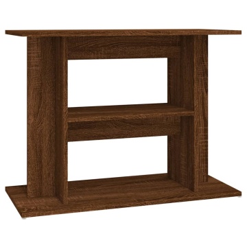 Suport acvariu, stejar maro, 80x35x60 cm, lemn prelucrat - Img 2