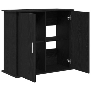 Suport acvariu Stejar negru 81x36x73 cm Lemn prelucrat - Img 8