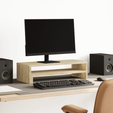 Suport de monitor, stejar sonoma, 54x22x15 cm, lemn prelucrat - Img 1