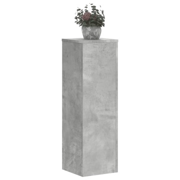Suport de plante, 2 buc., gri beton, 25x25x80 cm lemn prelucrat - Img 3
