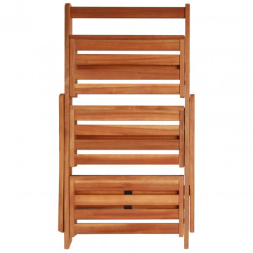 Suport de plante, 3 niveluri, 50x63x80 cm, lemn masiv de acacia - Img 6