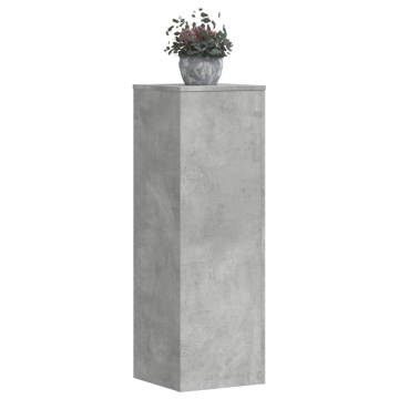 Suport de plante, gri beton, 33x33x100 cm, lemn prelucrat - Img 3