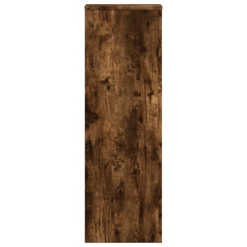 Suport de plante, stejar fumuriu, 33x33x100 cm, lemn prelucrat - Img 4