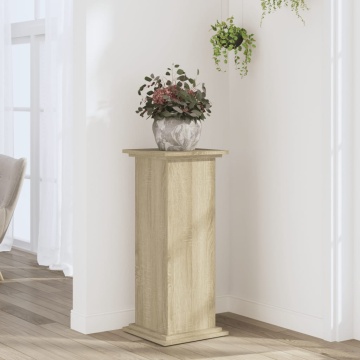 Suport de plante, stejar sonoma, 33x33x80 cm, lemn prelucrat - Img 1