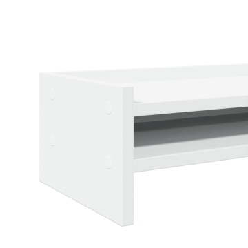 Suport monitor, alb, 100x24x16 cm, lemn prelucrat - Img 6