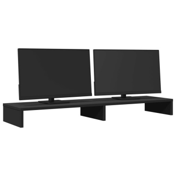 Suport monitor, negru, 100x27x10 cm, lemn prelucrat - Img 3