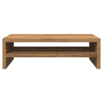 Suport monitor, stejar artizanal, 42x24x13 cm, lemn prelucrat - Img 8