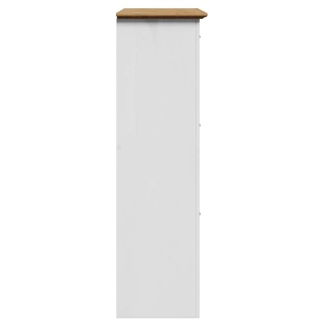 Suport pantofi „BODO” alb și maro 80x35x118 cm - Img 5