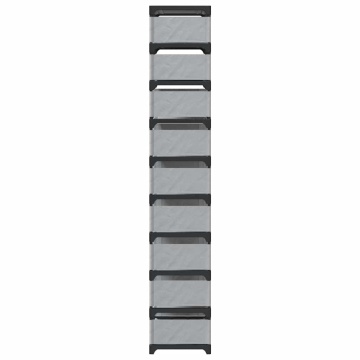 Suport pantofi 10 niveluri gri 54x28x158 cm țesătură nețesă - Img 5