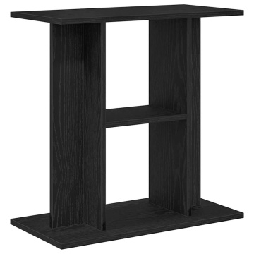 Suport pentru acvariu Stejar negru 60x30x60 cm lemn prelucrat - Img 2