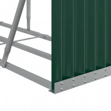Suport pentru bușteni verde 300x45x100 cm oțel galvanizat - Img 6