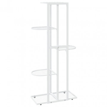 Suport pentru flori cu 5 niveluri, alb, 43x22x98 cm, metal - Img 7