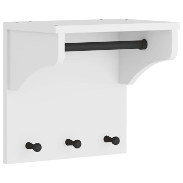 Suport pentru haine SANDNES alb 43x30x42 cm lemn masiv de pin - Img 2