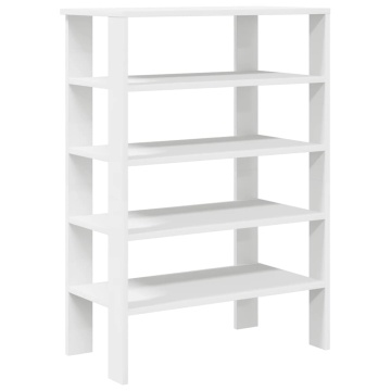 Suport pentru încălțăminte alb 61x32x87,5 cm lemn prelucrat - Img 2