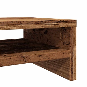 Suport pentru monitor Lemn vechi 42x24x13 cm Lemn prelucrat - Img 7
