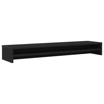 Suport pentru monitor Stejar negru 100x24x13 cm lemn prelucrat - Img 2