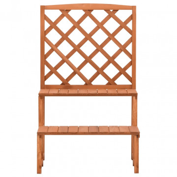 Suport plante cu spalier, 70x42x115 cm, lemn masiv de brad - Img 2