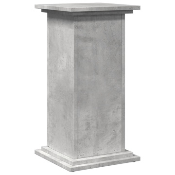 Suport prezentare cu depozitare gri beton 31x30x60 cm lemn - Img 7