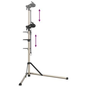Suport reparare biciclete pliabil reglabil 102-160 cm aluminiu - Img 7