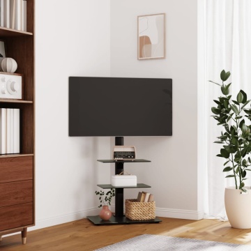 Suport TV pe colț cu 3 niveluri pentru 32-65 inch, negru - Img 1