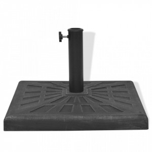 Suport umbrelă de soare, rășină, pătrat, negru, 12 kg - Img 8