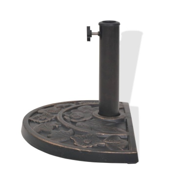 Suport umbrelă de soare, rășină, semicerc, bronz, 9 kg - Img 4