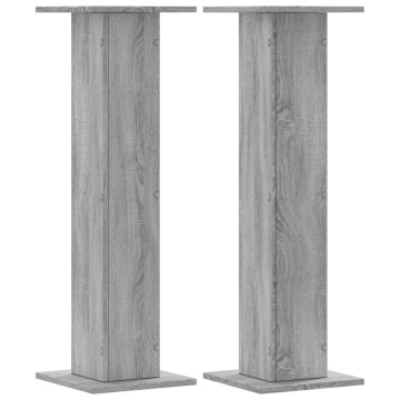 Suporturi de plante 2 buc. gri sonoma 30x30x95cm lemn prelucrat - Img 2