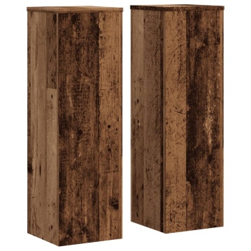 Suporturi de plante 2 buc. lemn vechi 25x25x80cm lemn prelucrat - Img 2