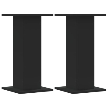 Suporturi de plante, 2 buc., negru, 30x30x60 cm, lemn prelucrat - Img 2