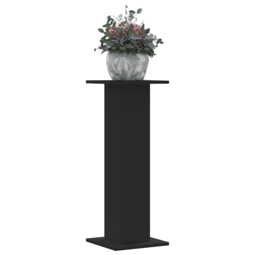 Suporturi de plante, 2 buc., negru, 30x30x80 cm, lemn prelucrat - Img 2