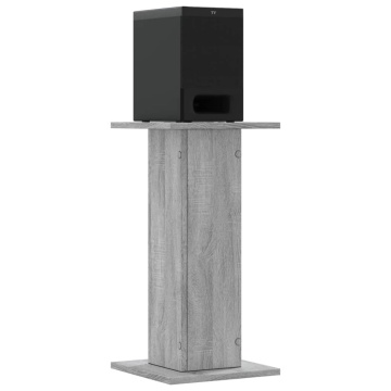 Suporturi difuzoare 2 buc gri sonoma 30x30x60 cm lemn prelucrat - Img 3