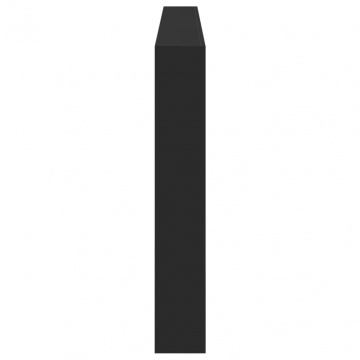 Tăblie cu dulap și LED, negru, 220x17x102 cm - Img 6