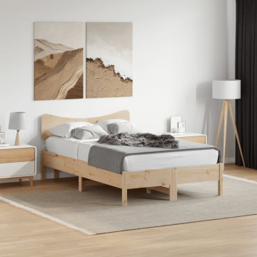 Tăblie de pat, 135 cm, lemn masiv de pin - Img 3