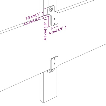Tăblie de pat cu aripioare, alb, 203x16x118/128 cm, piele eco - Img 7